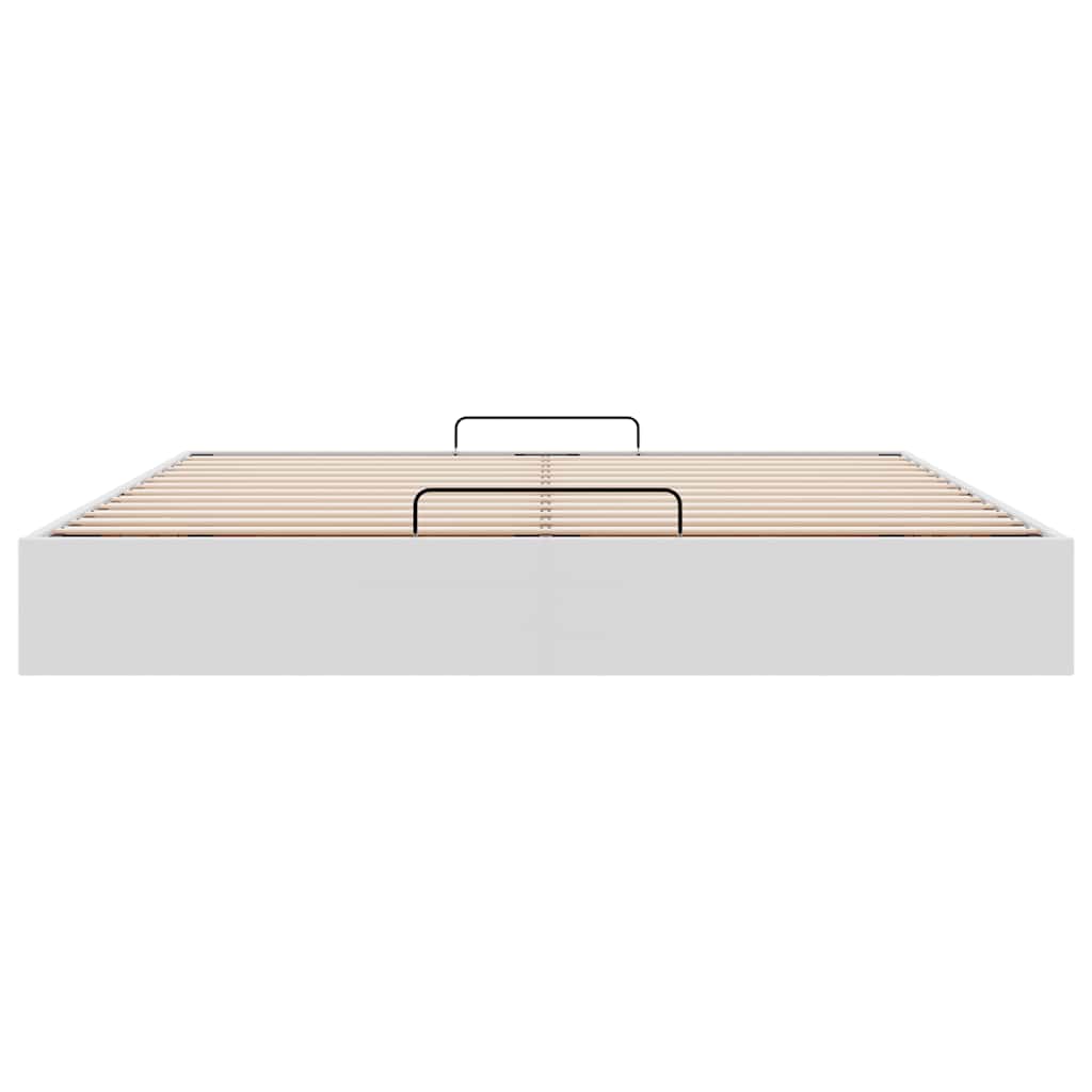 vidaXL Ottoman-Bett ohne Matratze Weiß 160x200 cm Kunstleder