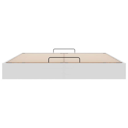 vidaXL Ottoman-Bett ohne Matratze Weiß 160x200 cm Kunstleder
