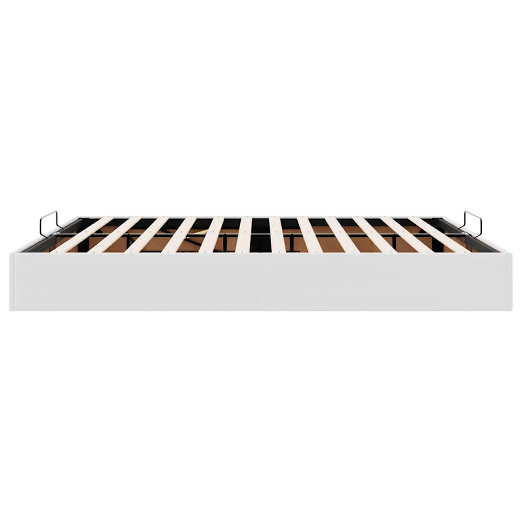 vidaXL Ottoman-Bett ohne Matratze Weiß 160x200 cm Kunstleder