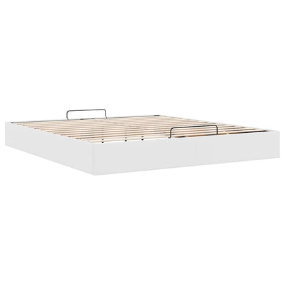 vidaXL Ottoman-Bett ohne Matratze Weiß 160x200 cm Kunstleder