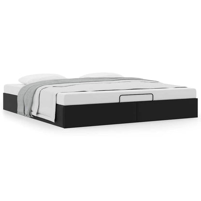 vidaXL Ottoman-Bett ohne Matratze Schwarz 180x200 cm Kunstleder