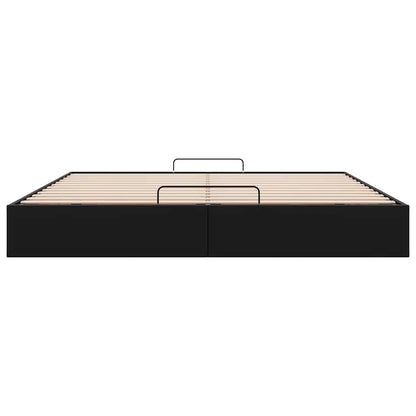 Ottoman-Bett ohne Matratze Schwarz 180x200 cm Kunstleder