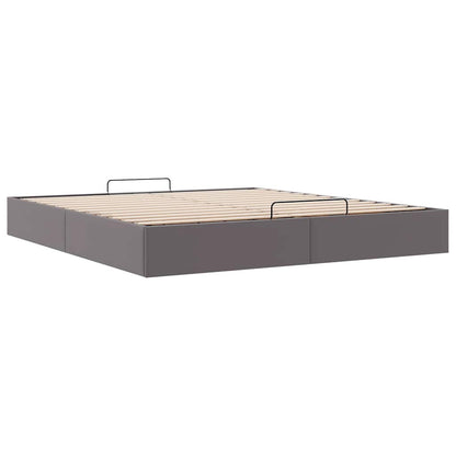 vidaXL Ottoman-Bett ohne Matratze Grau 180x200 cm Kunstleder