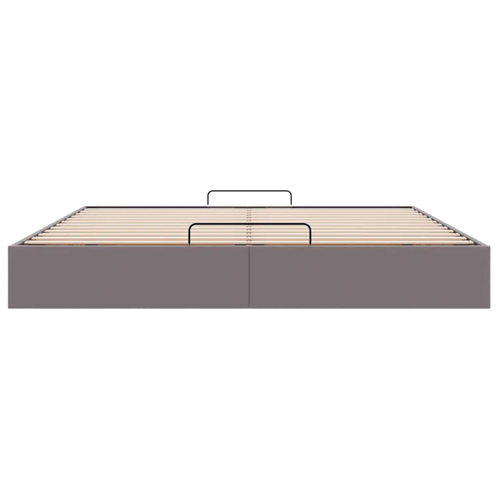 vidaXL Ottoman-Bett ohne Matratze Grau 180x200 cm Kunstleder
