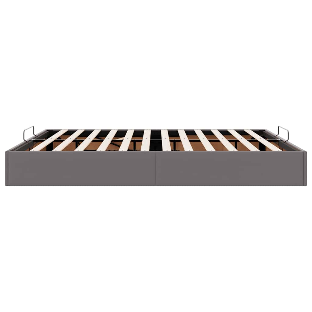vidaXL Ottoman-Bett ohne Matratze Grau 180x200 cm Kunstleder
