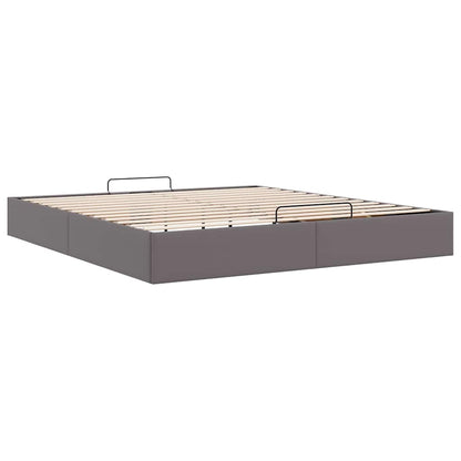 vidaXL Ottoman-Bett ohne Matratze Grau 180x200 cm Kunstleder