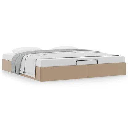 vidaXL Ottoman-Bett ohne Matratze Cappucino 180x200cm Kunstleder