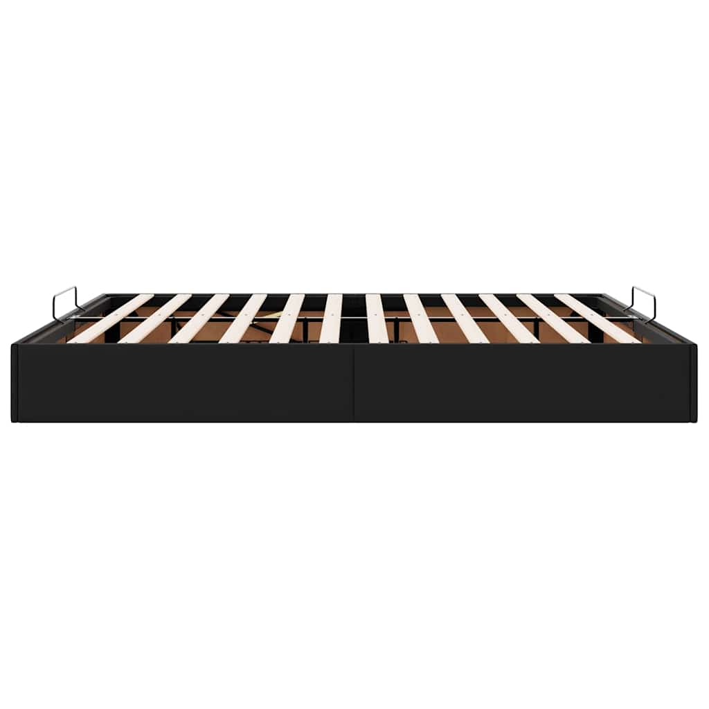 vidaXL Ottoman-Bett ohne Matratze Schwarz 200x200 cm Kunstleder