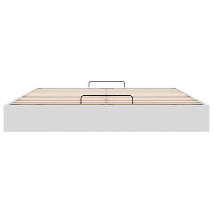 Ottoman-Bett ohne Matratze Weiß 200x200 cm Kunstleder