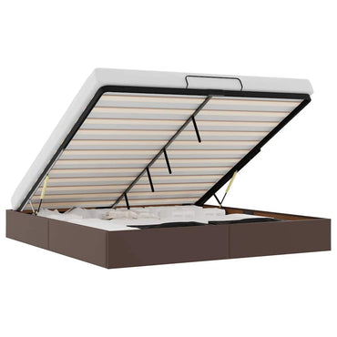vidaXL Ottoman-Bett ohne Matratze Braun 200x200 cm Kunstleder