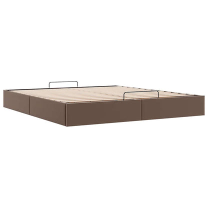 vidaXL Ottoman-Bett ohne Matratze Braun 200x200 cm Kunstleder