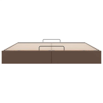 vidaXL Ottoman-Bett ohne Matratze Braun 200x200 cm Kunstleder