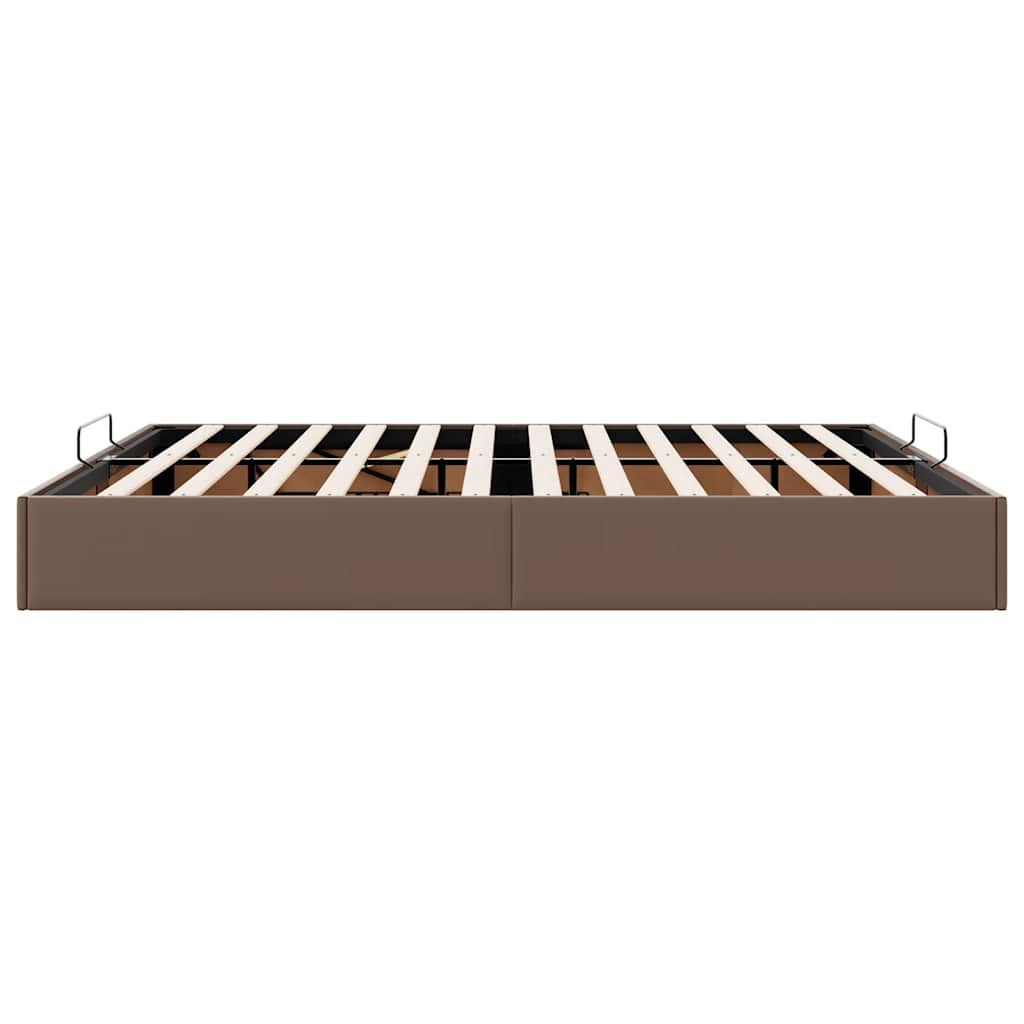 vidaXL Ottoman-Bett ohne Matratze Braun 200x200 cm Kunstleder