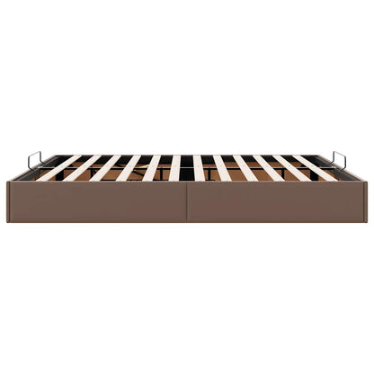 vidaXL Ottoman-Bett ohne Matratze Braun 200x200 cm Kunstleder