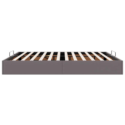 vidaXL Ottoman-Bett ohne Matratze Grau 200x200 cm Kunstleder
