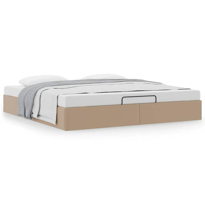 vidaXL Ottoman-Bett ohne Matratze Cappucino 200x200 cm Kunstleder
