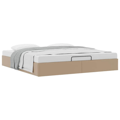 vidaXL Ottoman-Bett ohne Matratze Cappucino 200x200 cm Kunstleder