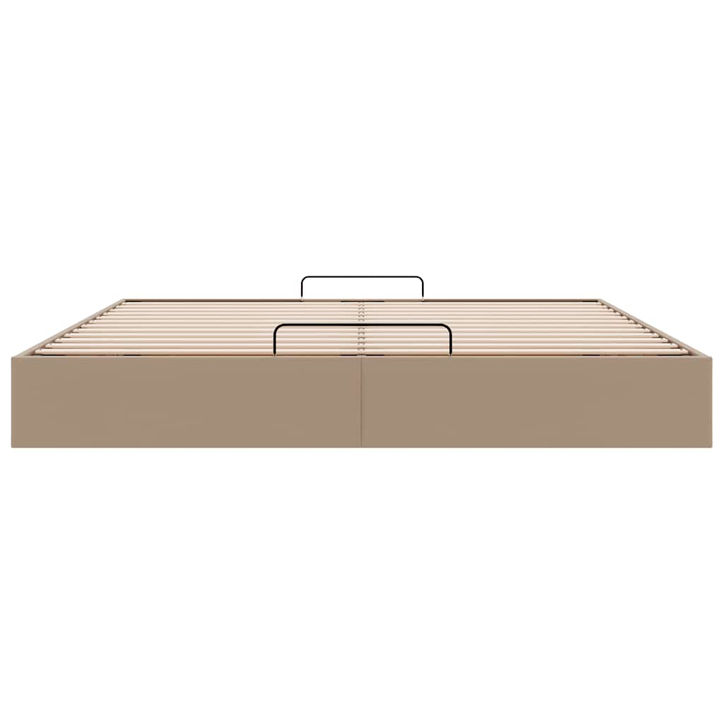vidaXL Ottoman-Bett ohne Matratze Cappucino 200x200 cm Kunstleder