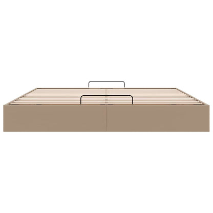 vidaXL Ottoman-Bett ohne Matratze Cappucino 200x200 cm Kunstleder