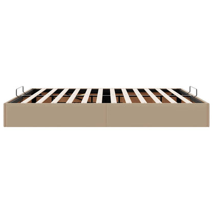 vidaXL Ottoman-Bett ohne Matratze Cappucino 200x200 cm Kunstleder