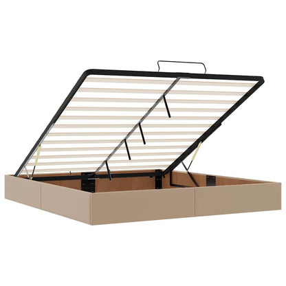vidaXL Ottoman-Bett ohne Matratze Cappucino 200x200 cm Kunstleder