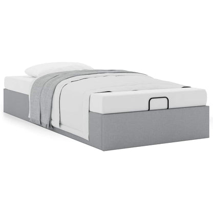 vidaXL Ottoman-Bett ohne Matratze Hellgrau 80x200 cm Stoff