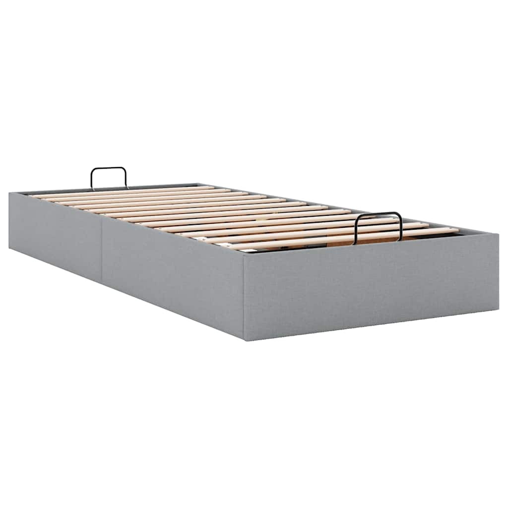 vidaXL Ottoman-Bett ohne Matratze Hellgrau 80x200 cm Stoff