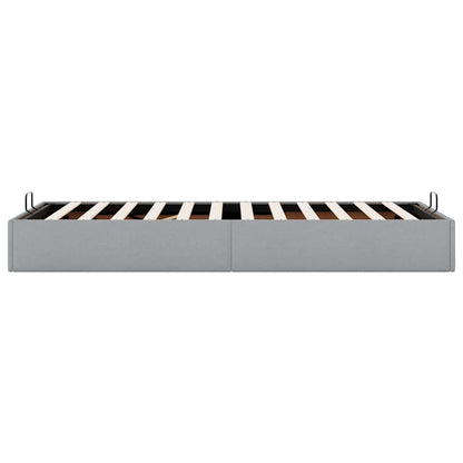 vidaXL Ottoman-Bett ohne Matratze Hellgrau 80x200 cm Stoff