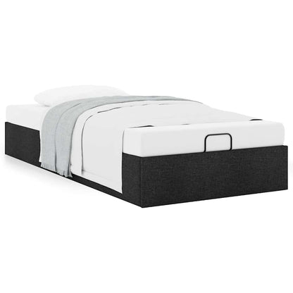 vidaXL Ottoman-Bett ohne Matratze Schwarz 80x200 cm Stoff