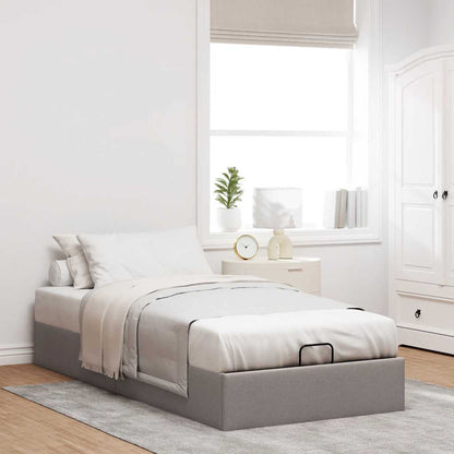vidaXL Ottoman-Bett ohne Matratze Taupe 80x200 cm Stoff