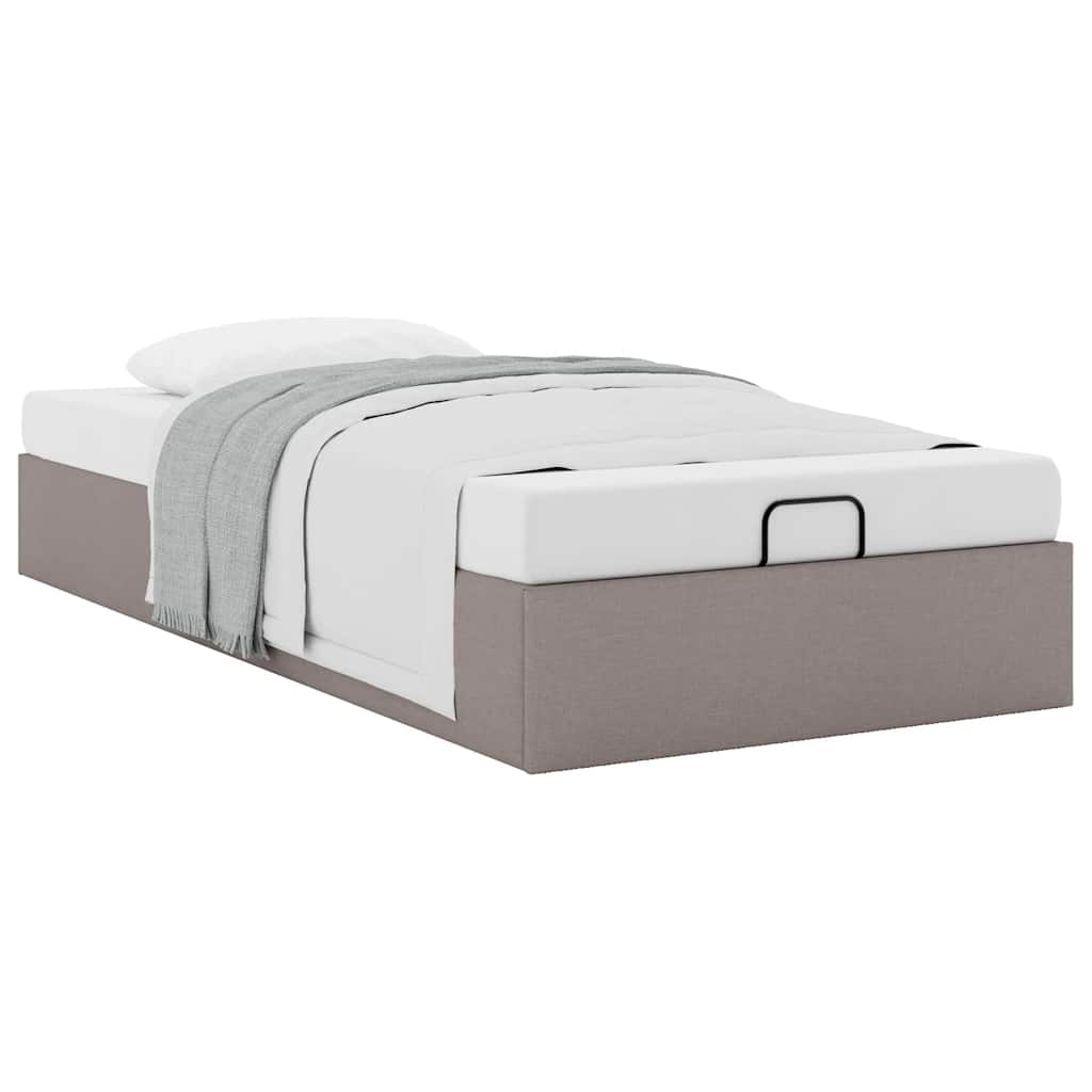 vidaXL Ottoman-Bett ohne Matratze Taupe 80x200 cm Stoff