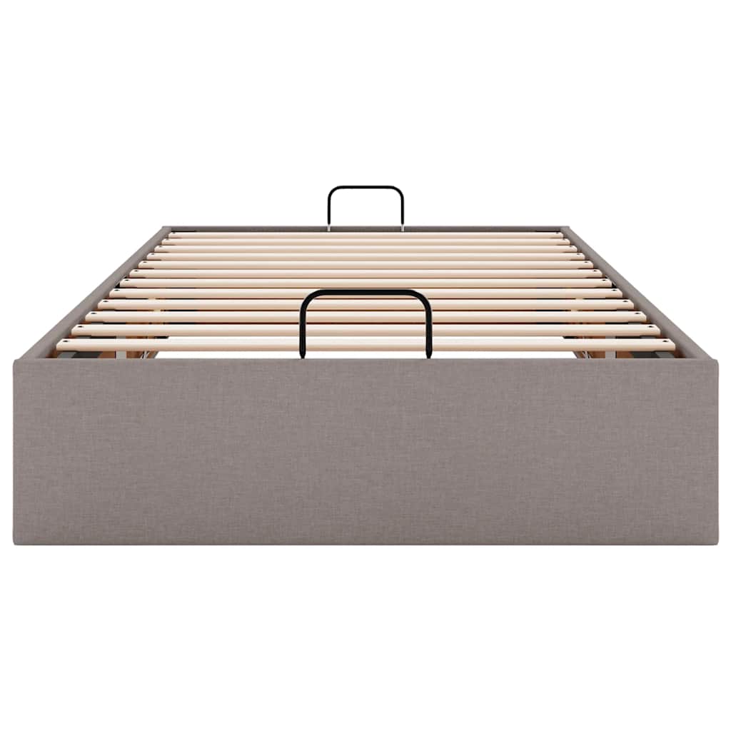 vidaXL Ottoman-Bett ohne Matratze Taupe 80x200 cm Stoff