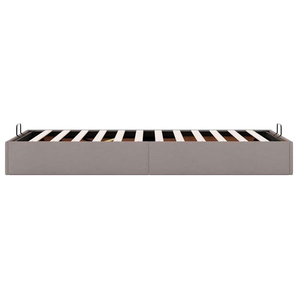 vidaXL Ottoman-Bett ohne Matratze Taupe 80x200 cm Stoff