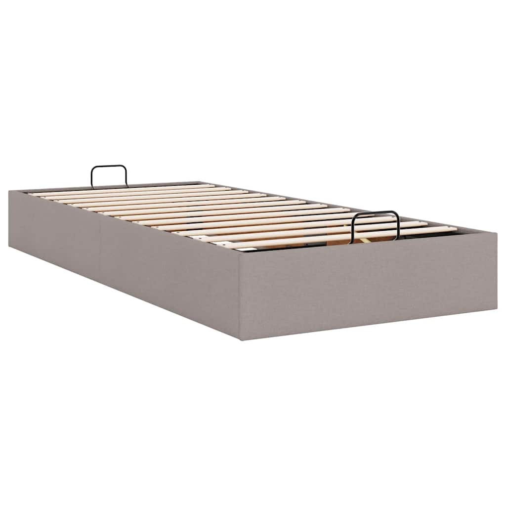 vidaXL Ottoman-Bett ohne Matratze Taupe 80x200 cm Stoff