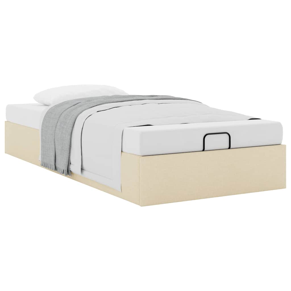 vidaXL Ottoman-Bett ohne Matratze Creme 80x200 cm Stoff