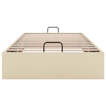 vidaXL Ottoman-Bett ohne Matratze Creme 80x200 cm Stoff