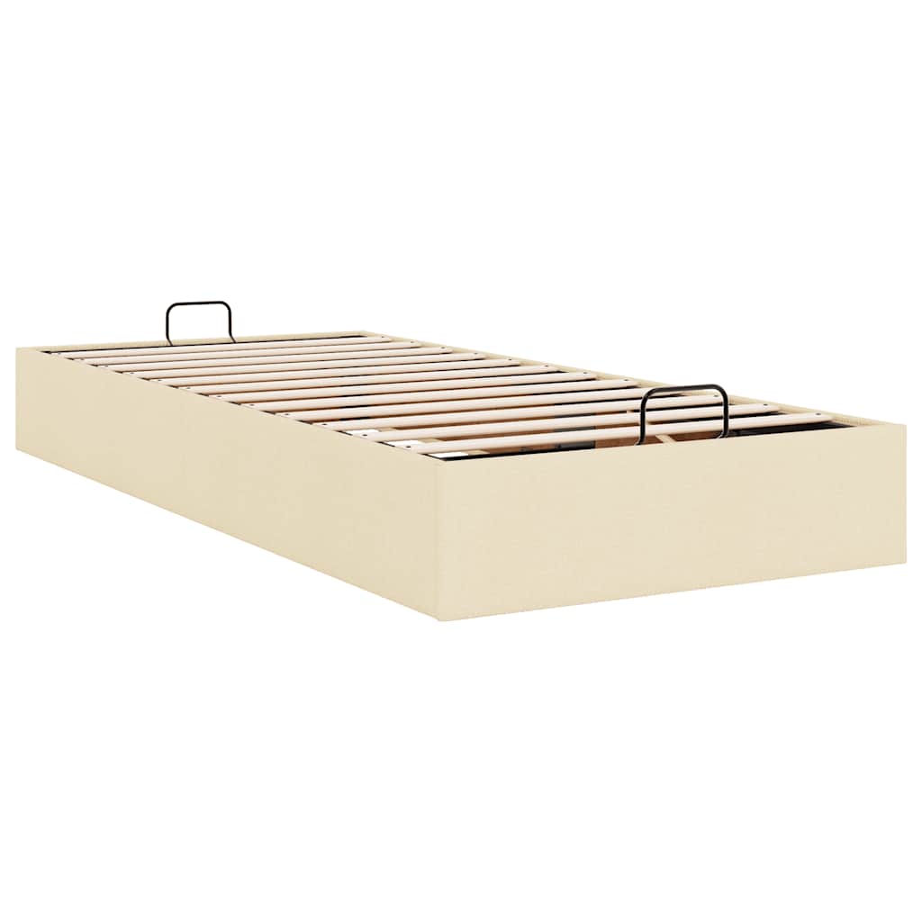 vidaXL Ottoman-Bett ohne Matratze Creme 80x200 cm Stoff