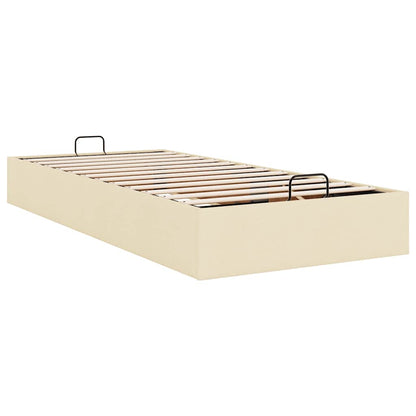 vidaXL Ottoman-Bett ohne Matratze Creme 80x200 cm Stoff