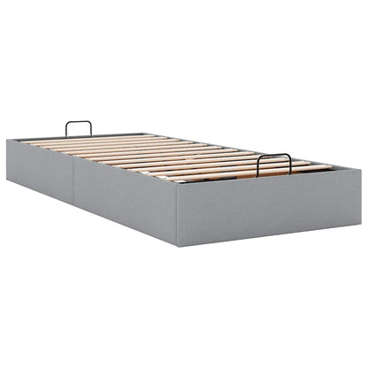 vidaXL Ottoman-Bett ohne Matratze Hellgrau 90x190 cm Stoff