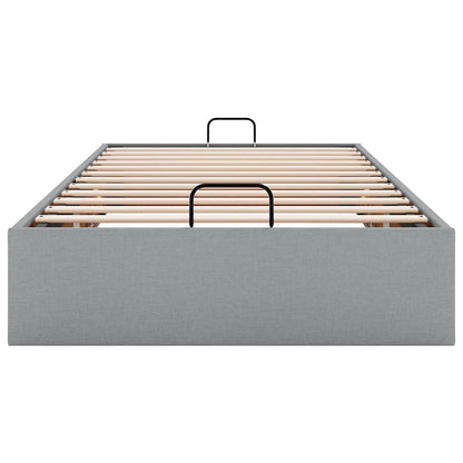 vidaXL Ottoman-Bett ohne Matratze Hellgrau 90x190 cm Stoff