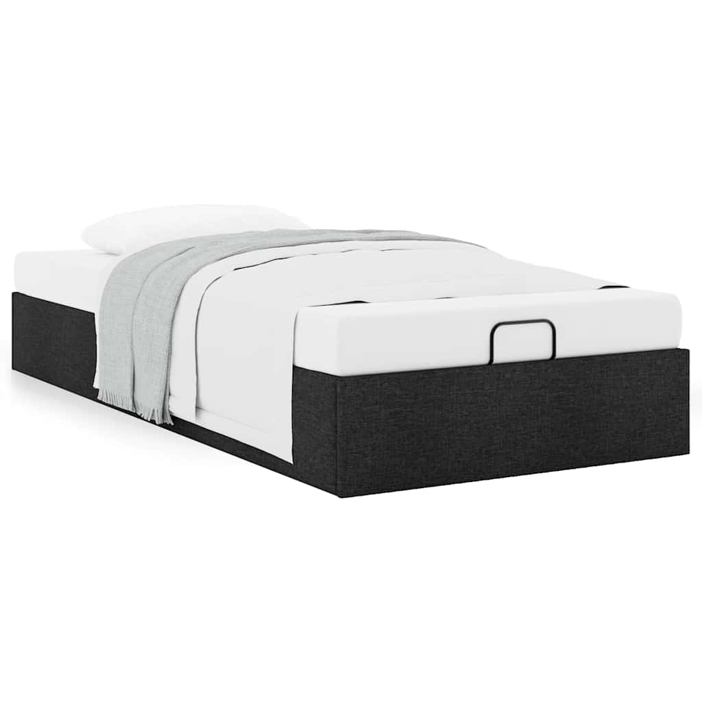 vidaXL Ottoman-Bett ohne Matratze Schwarz 90x190 cm Stoff