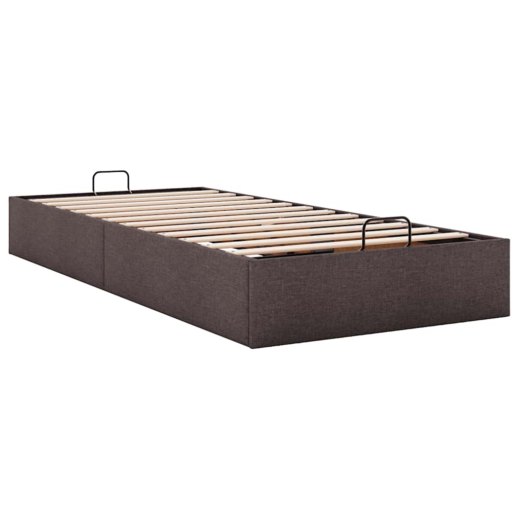 vidaXL Ottoman-Bett ohne Matratze Dunkelbraun 90x190 cm Stoff