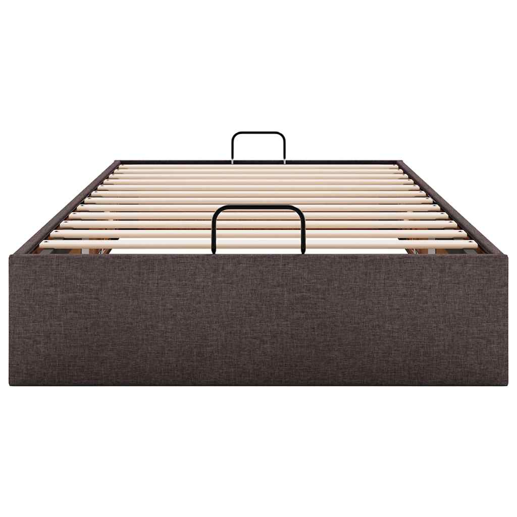 vidaXL Ottoman-Bett ohne Matratze Dunkelbraun 90x190 cm Stoff