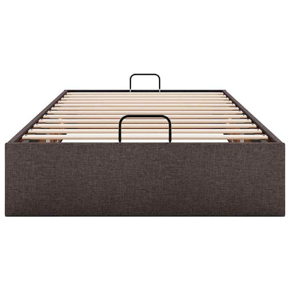 vidaXL Ottoman-Bett ohne Matratze Dunkelbraun 90x190 cm Stoff