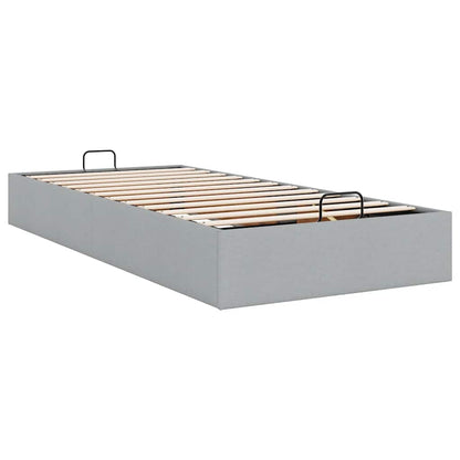 vidaXL Ottoman-Bett ohne Matratze Hellgrau 90x200 cm Stoff