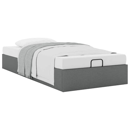 vidaXL Ottoman-Bett ohne Matratze Dunkelgrau 90x200 cm Stoff