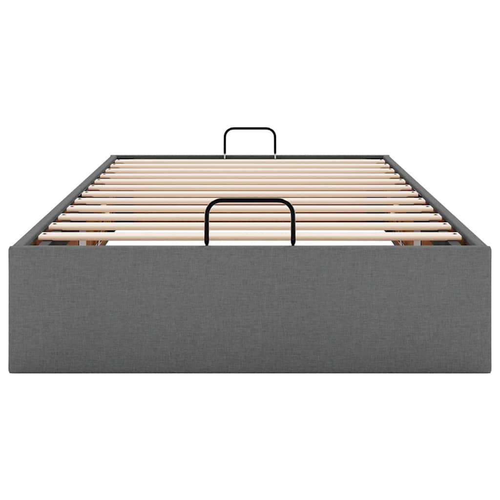 vidaXL Ottoman-Bett ohne Matratze Dunkelgrau 90x200 cm Stoff