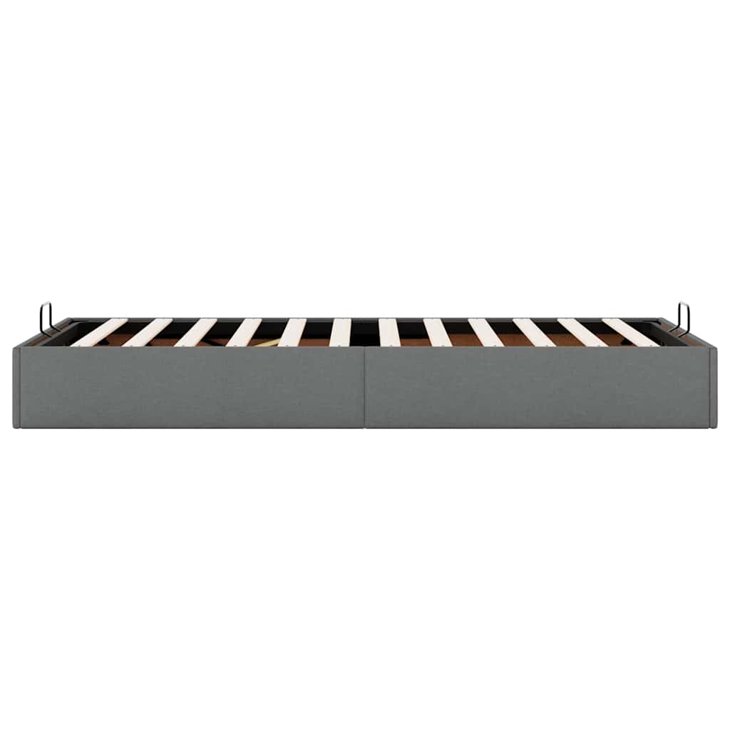vidaXL Ottoman-Bett ohne Matratze Dunkelgrau 90x200 cm Stoff