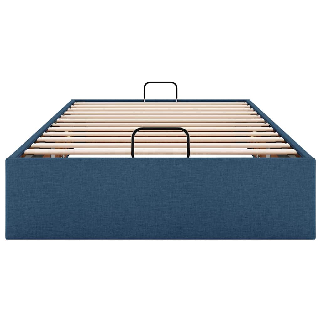 vidaXL Ottoman-Bett ohne Matratze Blau 90x200 cm Stoff