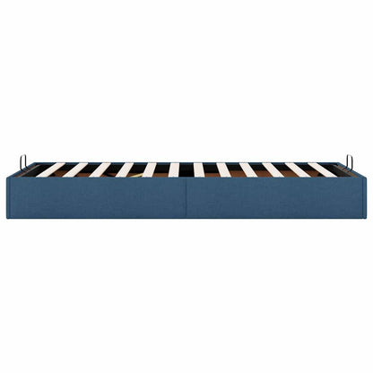 vidaXL Ottoman-Bett ohne Matratze Blau 90x200 cm Stoff